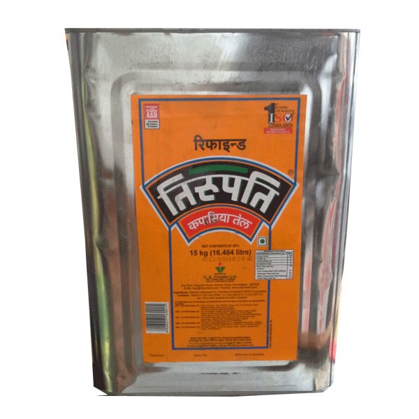 Tirupati Cottonseed Oil 15 Ltr Tin