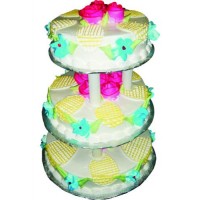 Gandhi Bakery Three Tire Wedding Cake