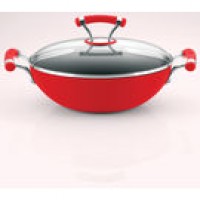 Prestige Circulon Contempo Red Kadai with Lid